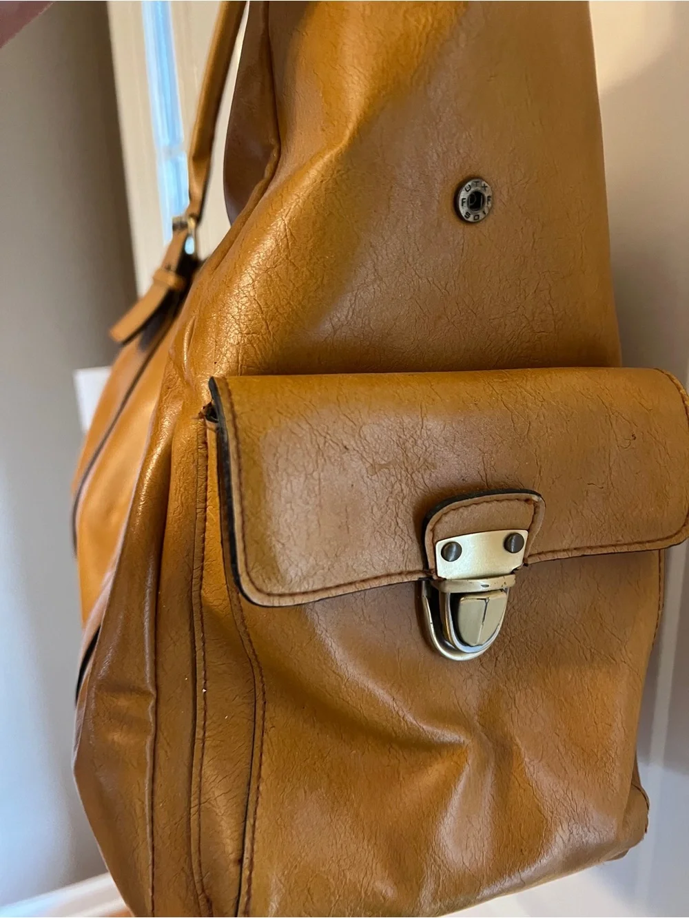 Bueno Faux Leather Carryall Tote Bag - Tan